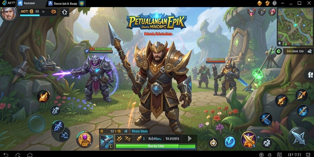 Screenshot AN777 menampilkan petualangan seru dalam dunia MMORPG.