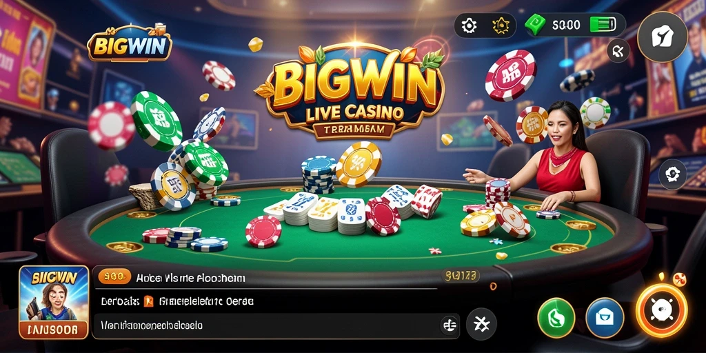 Tampilan gameplay Live Casino yang mengasyikkan di BIGWIN.