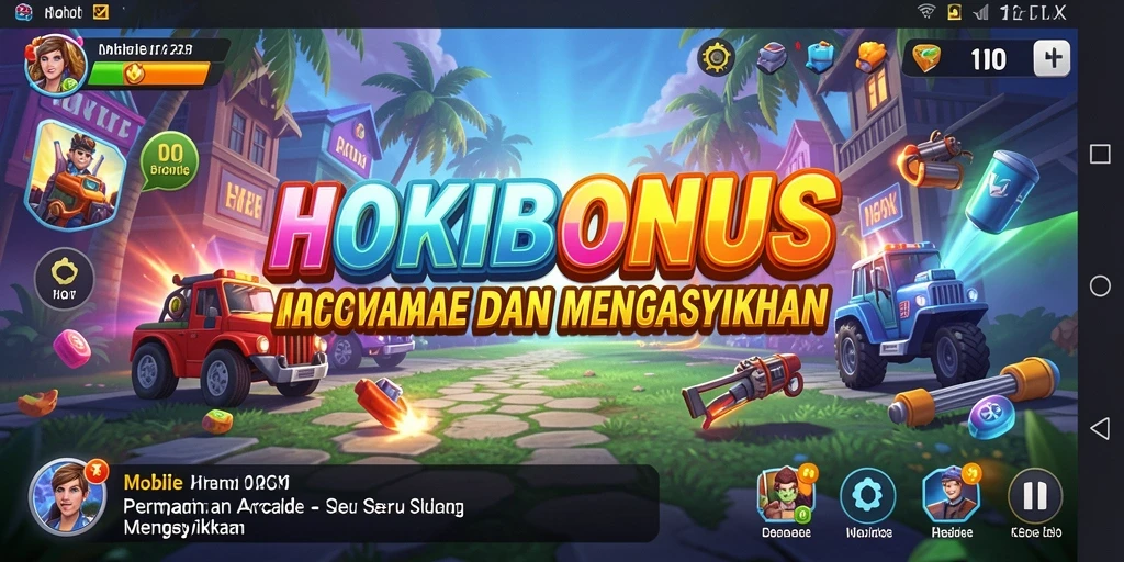 Screenshot HOKIBONUS menunjukkan keseruan gameplay Arcade yang adiktif.