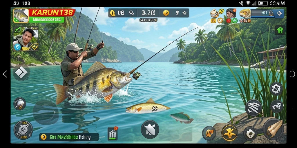 Screenshot gameplay KARUN138 menampilkan pengalaman memancing yang menakjubkan.