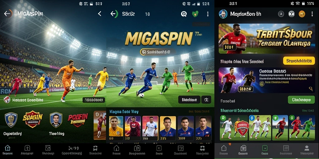 Tampilan screenshot gameplay <strong>MIGASPIN</strong> saat bertaruh pada acara olahraga.