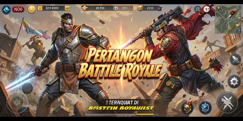 Gameplay mendebarkan N06 di medan perang Battle Royale.