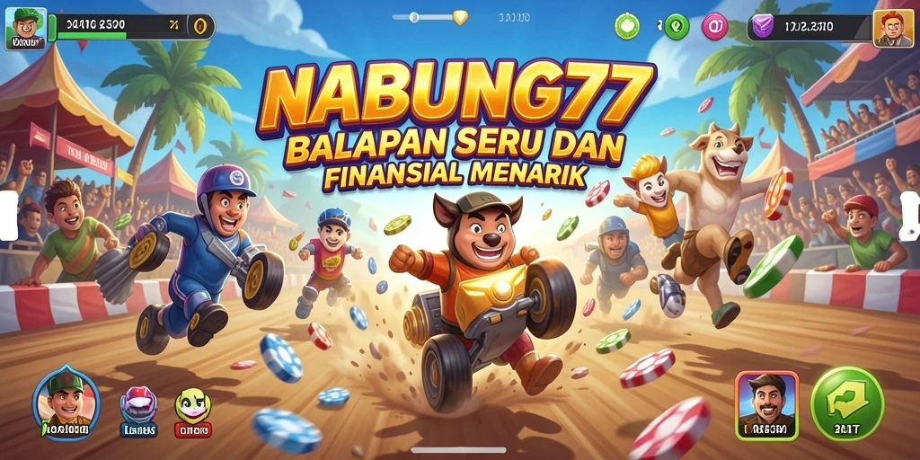 Screenshot dari gameplay balapan NABUNG77 yang seru dan menegangkan.