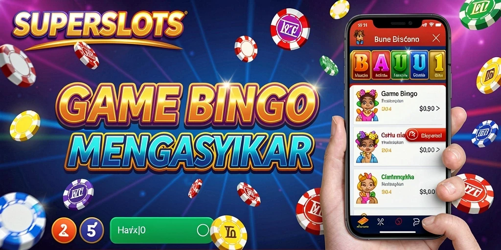 Tampilan menarik dari gameplay Bingo di SUPERSLOTS.