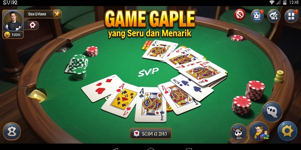 Gameplay seru Gaple di SVIP2 dengan interaksi pemain.
